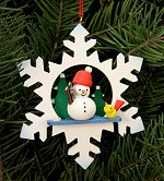 Snowman in Snowflake<br>Ulbricht Ornament